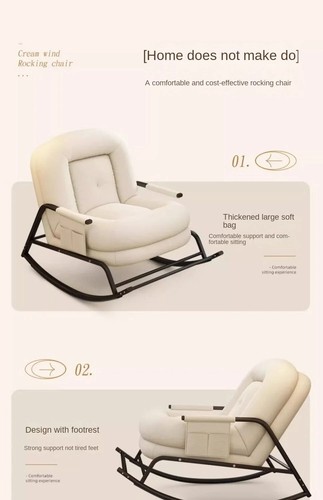 Luxury Rocking Chair Sofa Bed Lounge Armchairs Home Living Room Recliner chairs - Picture 7 of 15