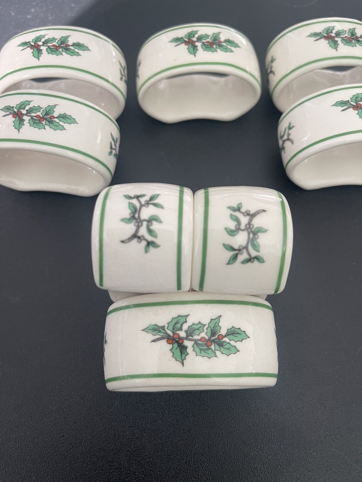 Set of 8 Spode Christmas Napkin holders eBay