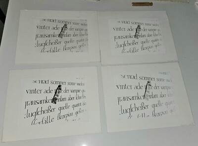 Vtg 4 German Black White Student Study Photography 1970's Graphic Art Student