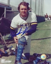 Signed  8x10 CHARLIE MOORE Milwaukee Brewers Autographed photo - COA 