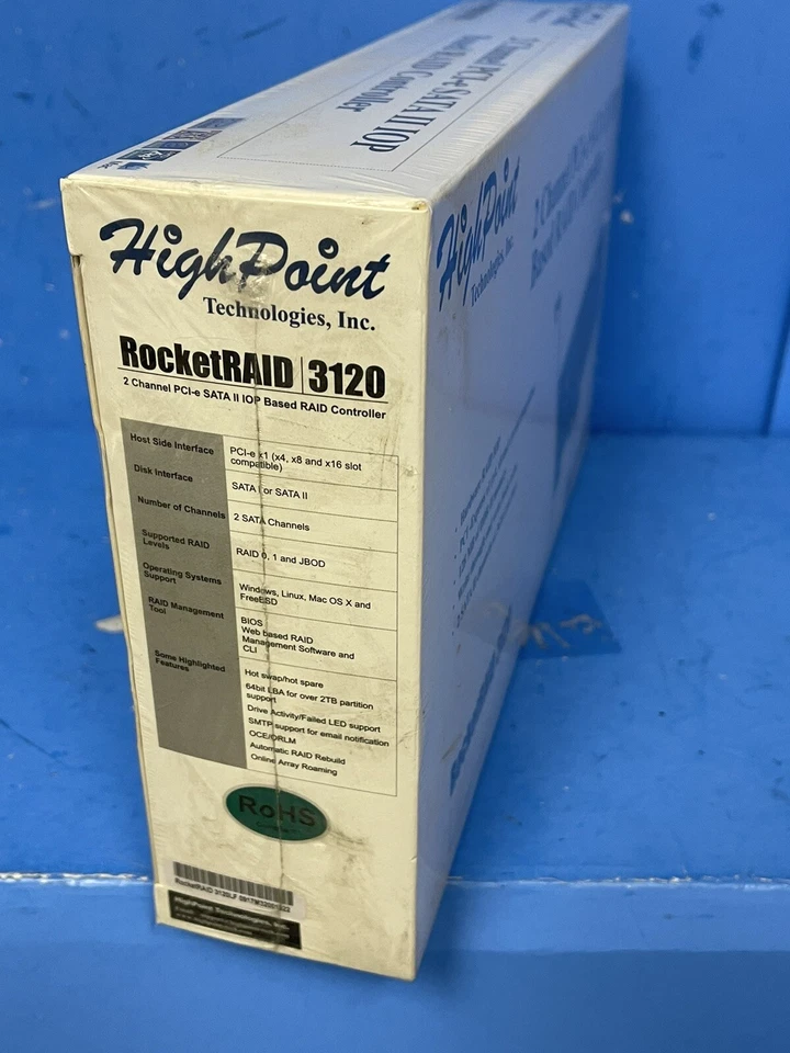 Highpoint Rocketraid 3120 2-канальный контроллер RAID PCI-EXPRESS X1 SATA 3 ГБ/с - Изображение 2 из 4