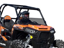SuperATV Scratch Resistant Half Windshield for Polaris RZR XP Turbo - Light Tint