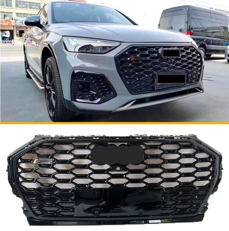 For Audi Q5 2021-2023 RSQ5 Style Gloss Black Front Grille