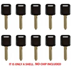 Key Shell Case Compatible with Nissan Uncut Blade Non Chip DA34 (10 Pack)
