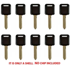 Key Shell Case Compatible with Nissan Uncut Blade Non Chip DA34 (10 Pack)