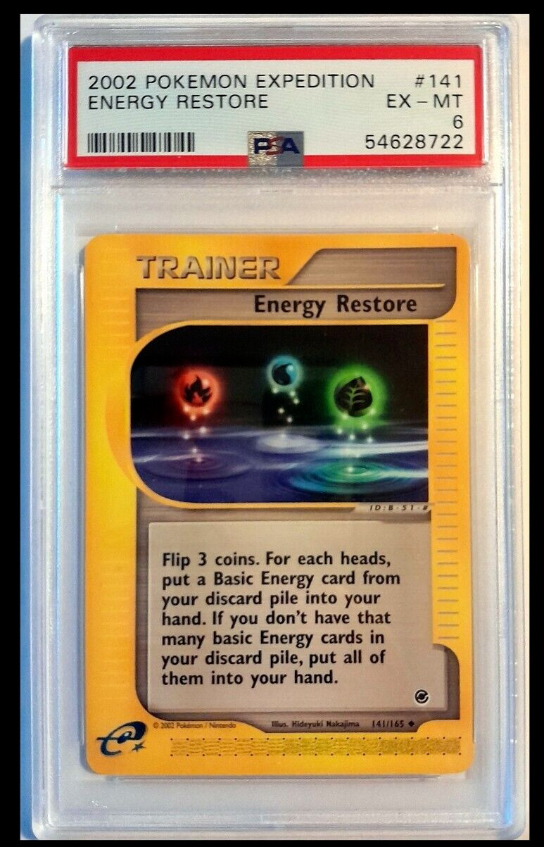 Pokemon Expedition ENERGY RESTORE #141 PSA 6