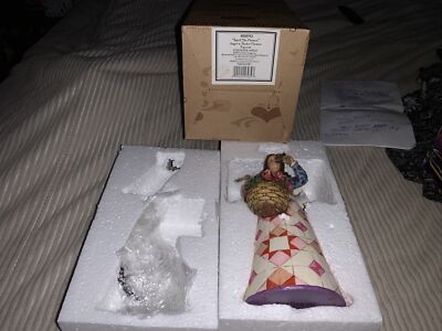 Jim Shore Smell the Flowers Angel Figurine 7.5