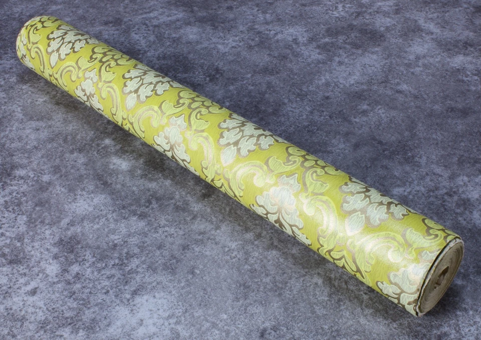 Papel pintado dorado vintage diseño floral Foto 3 de 4