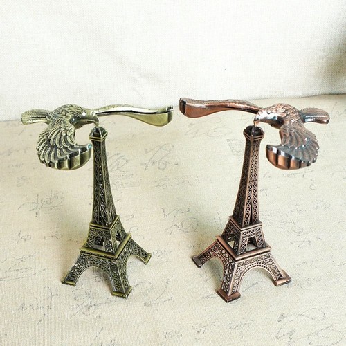Ornament Eiffel Tower Building Home Office Decor Figurines Gravity Bird - Picture 4 of 16