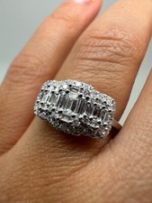 Cocktailring 9 kt Weißgold 0,68 kt Diamant Gg466