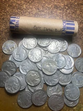 BUFFALO NICKEL ROLL (40 COINS), "PARTIAL DATES" MIXED DATES