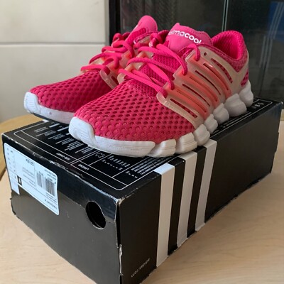 WOMENS ADIDAS PERFORMANCE PINK CRAZYCOOL KNIT SIZE 7 RUNNING GYM SHOES