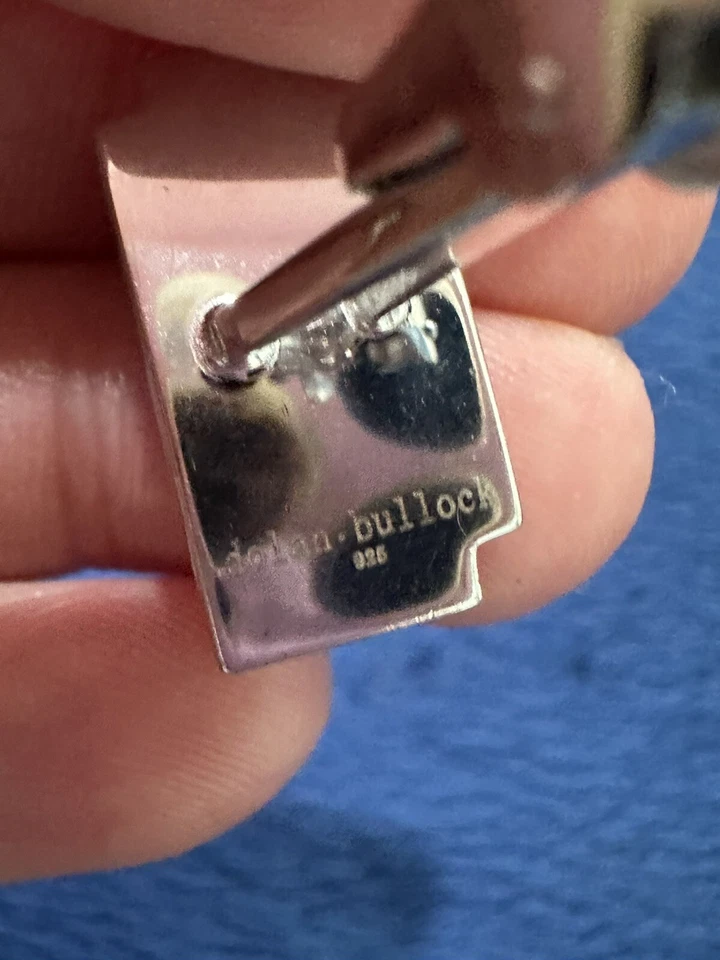 Vtg Dolan Bullock Sterling Silver 925 Diamond Cufflinks, 1” - Image 2 of 4