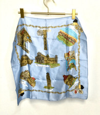 Firenze Pisa Italy Historical Landmarks Landscape Souvenir Scarf Blue One Size