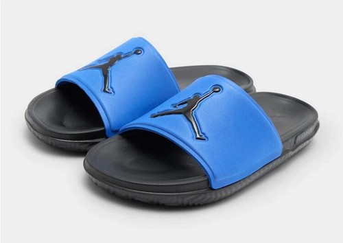 Nike Jordan Jumpman Slides Homme en Noir et Game Royal - Photo 1/6