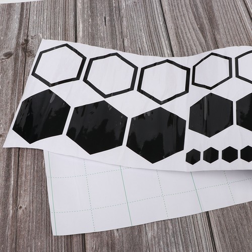 52pcs/Sheet DIY Car Decals Honeycomb Vinyl Hexagonal Sticker Combo Body Sticker - Foto 9 di 27