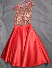 Mori Lee Women's Red Beaded Dress size 2