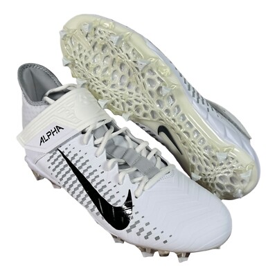 Nike Alpha Menace Pro 2 Mid Cleats AQ3209-100 White Black - Men s Size 12