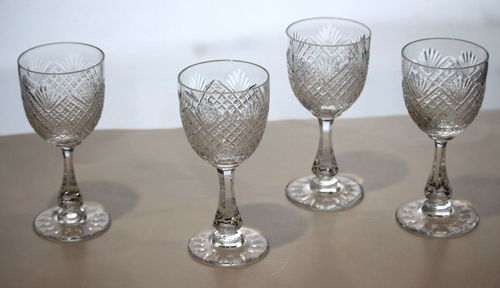 Lote de vasos de cristal con plomo Nick Nora diamante y ventilador fresa piña tallo TL - Imagen 21 de 21