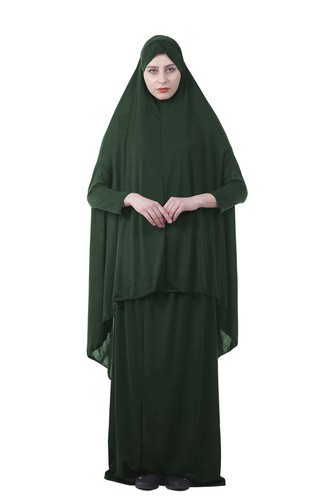 Two Piece Muslim Women Overhead Khimar Hijab Long Skirt Abaya Islamic Kaftan Set - Picture 95 of 110
