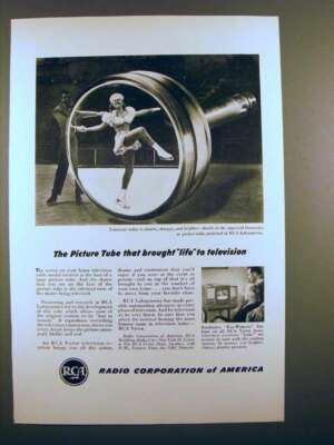1947 RCA Television Ad - Picture Tube Brought Life