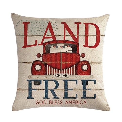 Rustic Farmhouse Cushion Cover Linen Noel Farms Christmas Pillow Case 18 x 18 in - Picture 9 of 33