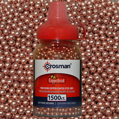 Crosman Copperhead 1500 BBs Stahlkugeln Rundkugeln Kaliber 4,5 mm im Spender