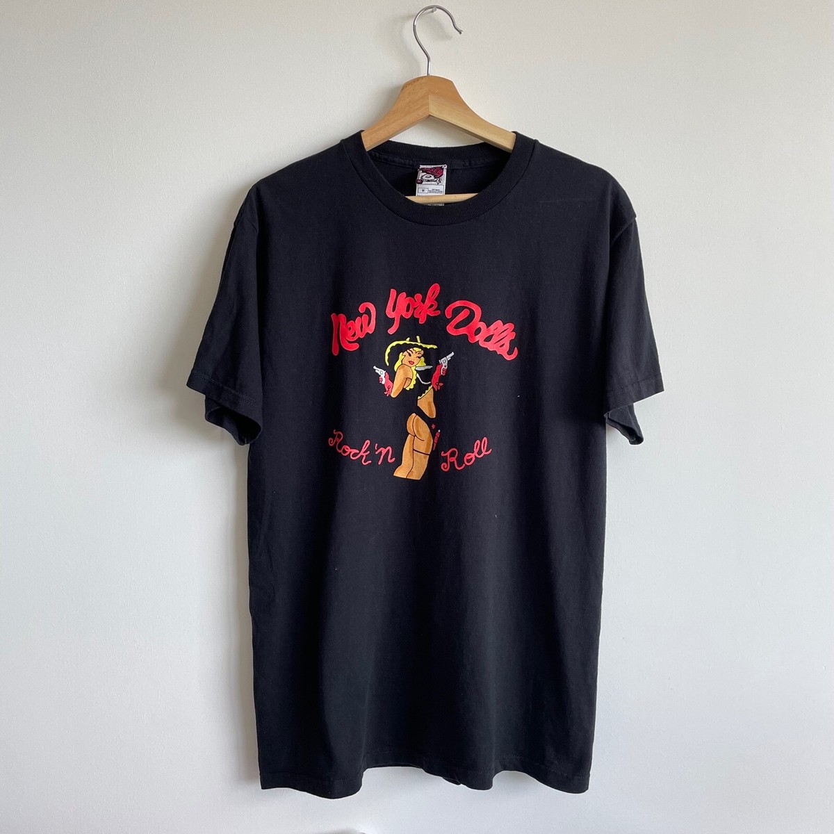 New York Dolls Cowgirl Rider Vintage Men T-shirt Circa