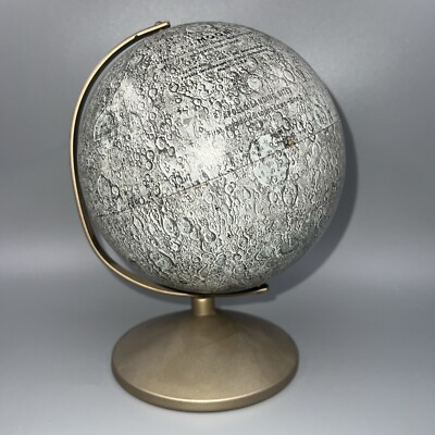 Rare Vintage Replogle Globe The Moon Authentic 6  Model Landing Sites