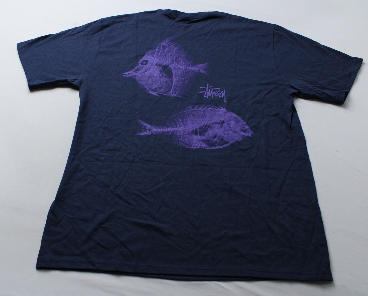 【stussy】X-RAY FISHIN TEE 3色展開 Black White Navy 男女兼用 Stussy - NAVY X-RAY FISHIN T-SHIRTS – LE LABO STORE