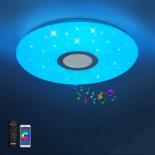 Bluetooth Deckenleuchte Led mit Fernbedienung und App dimmbar Sternenhimmel RGB