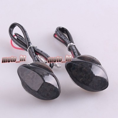LED Turn Signal Lights Indicators Smoke Lens Universal Fit Honda CB400 CBR600