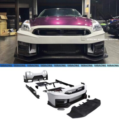 Fits Nissan GTR R35 Upgrades 2024 Nismo Front Rear Bumper Spoiler Wing Body Kits