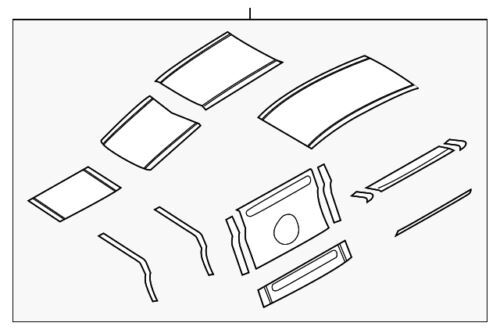 Cinta decorativa de cofre para Ford (N/P AR3Z-6320000-BX)