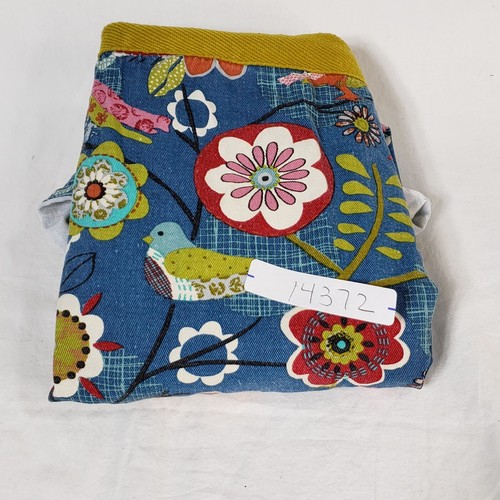Ulster Weavers Lätzchen Blumen und Vögel alle Baumwolle blau rot grün EUC - Bild 13 von 14