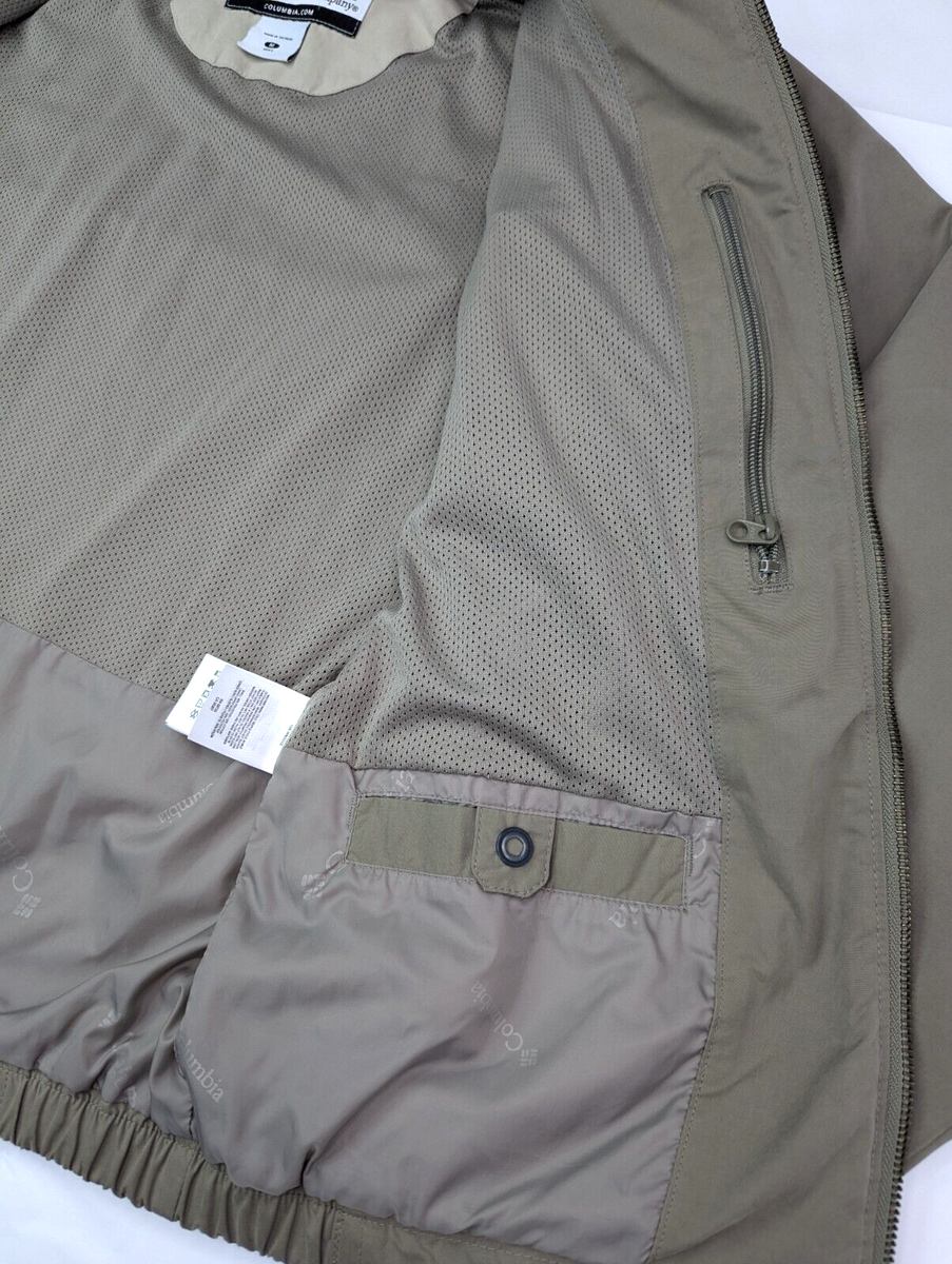 Columbia Northway Water Wind Resistant Jacket, Men M, Beige Columbia Northway Water Wind Resistant Jacket, Men M, Beige
