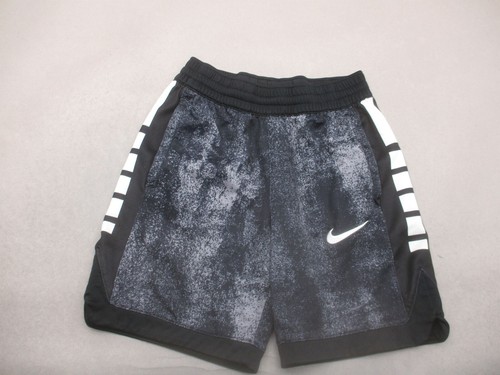 NIKE DRI-FIT Size S Boys Gray Pocket Stretch Waist Athletic Running Shorts 658