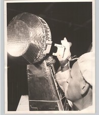 Hughes Aircraft Engineer with MOON MAGNET Device VINTAGE 1957 Press Photo