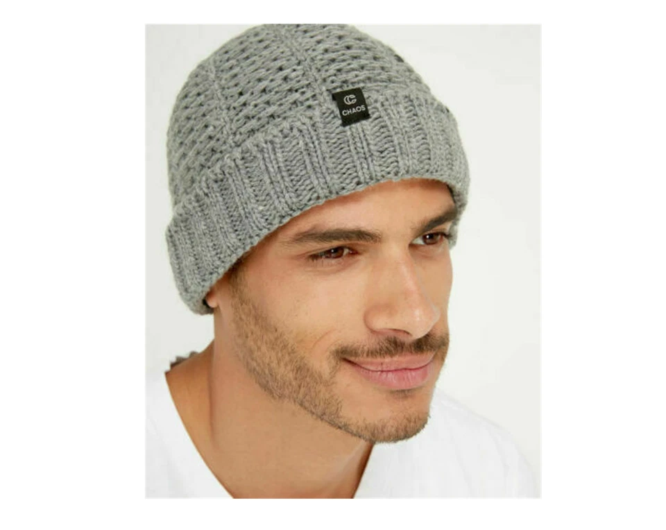 Мужская вязаная флисовая толстая зимняя шапочка CHAOS один размер - Изображение 2 из 2
