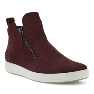 $180 ECCO WOMEN'S SOFT 7 ZIP BOOT | Maroon | EU 41 US 10