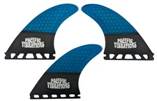 Pacific Vibrations Am1 Medium SURFBOARD TRI 3 FINS fits Futures Honeycomb Carbon