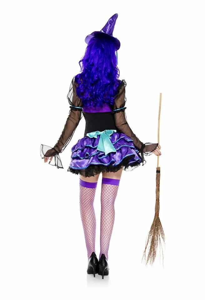 Maravillosa Bruja Mujer Disfraz Damas Halloween Conjunto Adulto Elegante Vestido de Fiesta XL Foto 2 de 2