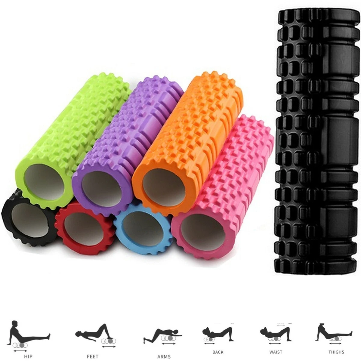 Foam Fitness Roller Deep Tissue Massage Grid Muscle Trigger Point