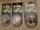 LEGO STAR WARS MINIFIGURE MAGNET SET - Luke Skywalker, Obi-Wan, Han Solo *NEW*