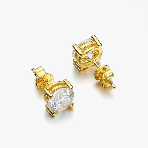 0.5-2ct D Color VVS1 Real Moissanite Stud Earrings 925 Silver GRA Pass Tester - Picture 20 of 20