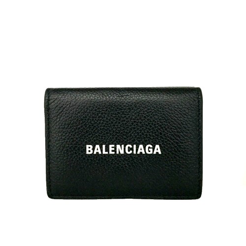 BALENCIAGA Everyday Leather Trifold Wallet Black/2BC2670