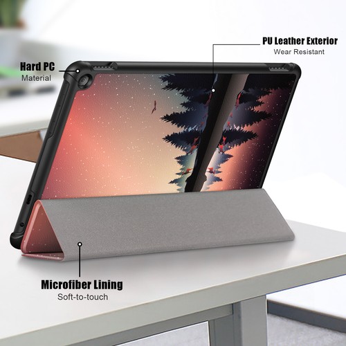 Case For Amazon Fire HD 10/HD 8/Fire Max 11 Smart Folding Weak/Sleep Cover - Picture 84 of 133