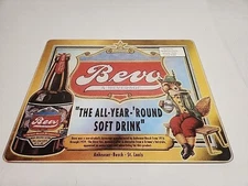 Advertising Prohibition Bevo Beverage Glass Tray Anheuser Busch 15" X 12" Repro