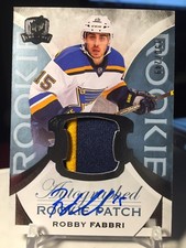2015-16 UD The Cup Robby Fabbri RC Rookie Patch Auto RPA /249 St. Louis Blues