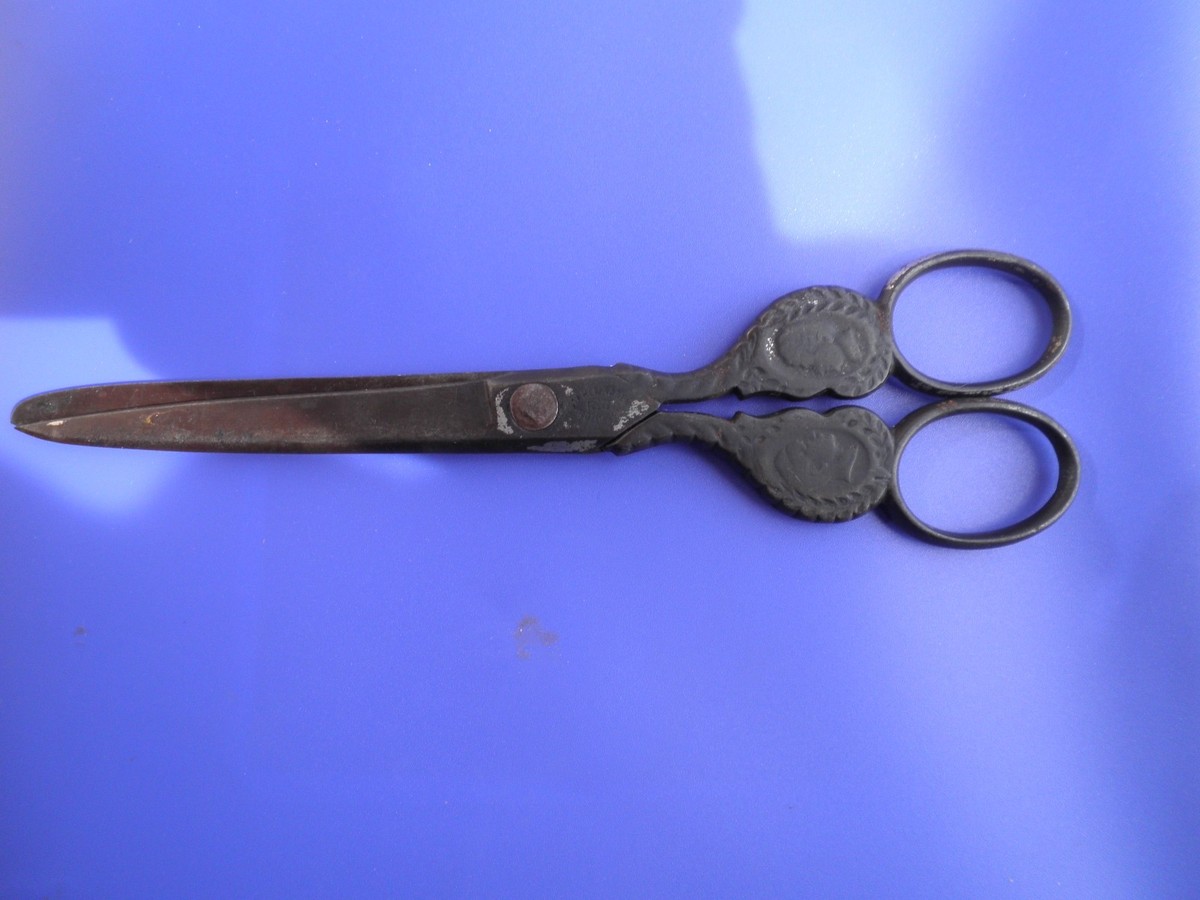 SOLINGEN リンダーゾーリンゲン　鹿彫刻　 Old Solingen ANTIQUE 19th CENTURY SCISSORS-SOLINGEN-WILHELM II AND